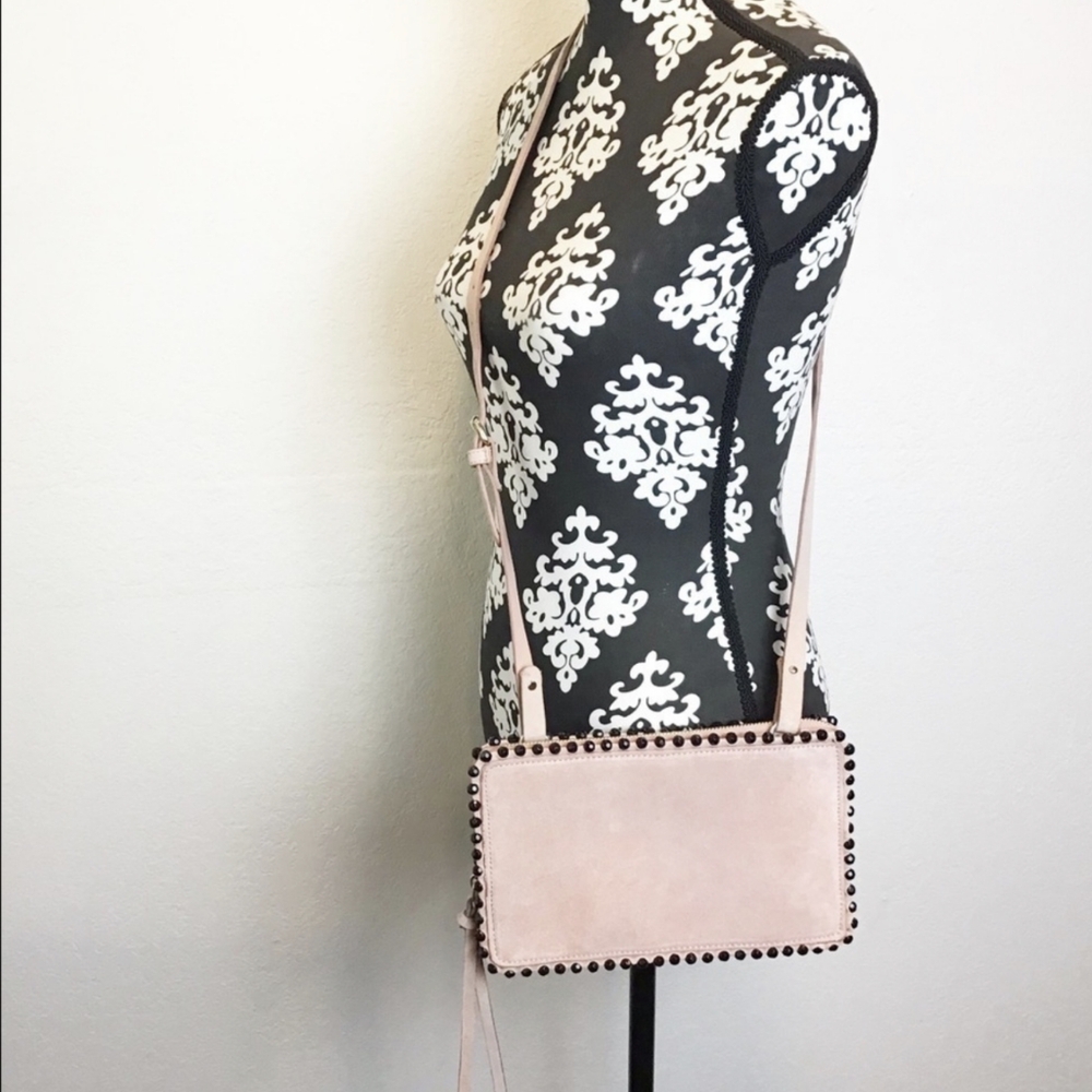 Pink Studded Crossbody Bag